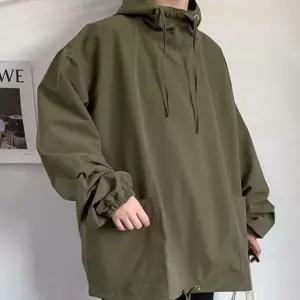 [골드스마일]남성용 오버핏 윈드브레이커 후드 아노락 바람막이 점퍼