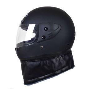 오토바이 겨울 헬멧 따뜻한 블랙 방한용 풀페이스 스쿠터 헬멧-매트 클래식