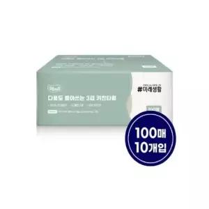 잘풀리는집 다용도 뽑아쓰는 3겹 키친타월 100매 X 10팩 대용량
