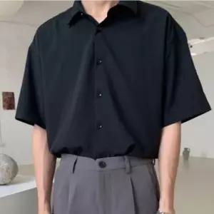 [골드스마일]남성용 청량 오버핏 반팔 셔츠 여름용 캐주얼 데일리 셔츠