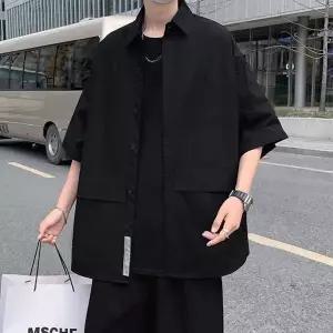 [셀러에이드]남성용 베이직 오버핏 반팔 포켓 티셔츠 2컬러 여름용