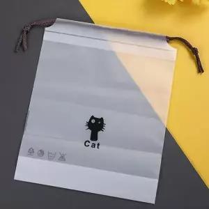 [콩심팥심]사각조리개 양말 신발 끈으로묶는 포켓형 양치컵파우치 소