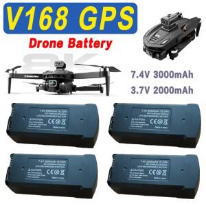기존 V168 GPS 드론 배터리 7.4V 3000mAh RC Quadcopter 3.7V Pro Max 예비 Dron 부품 액세서리