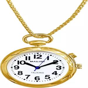 노인 시각 장애인 또는 장애인을 위한 시간 날짜 알람 시간을 알려주는 토킹 키체인 워치 아메리칸