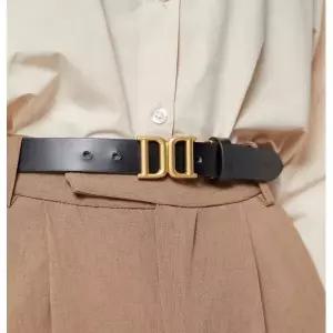 갤러리아 DBBE6E793BK 닥스 [여성벨트] 블랙 DD 메탈릭 버클 소가죽 후크 여성벨