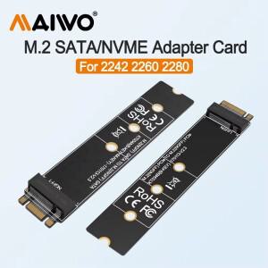 MAIWO M.2 NGFF-SATA/NVME 어댑터 카드 SATA NVME SSD 변환 확장 (2242 2260 2280mm PC 노트북용)