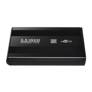 3.5인치 SATA SSD HDD USB 2.0 하드 드라이브 보호 커버 블랙 외장 케이스