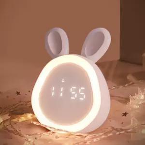 추천 알람시계 트렌드 무드등 귀여운 탁상 핑크토끼LED