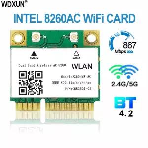 Intel 8260ac 802.11ac 2x2 wifi bluetooth bt4.2 용 무선-AC8260 8260HMW 8260 듀얼 밴드 미니 소형 PC-E