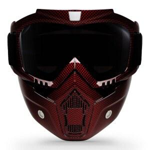 탈착식 페이스 마스크가 장착된 오토바이 고글, 라이딩 글래스 더트 바이크 ATV 모토크로스 탈부착 안경 오프로드 에어소프트 페인트볼 사이클링 보호 풀 마스크 청소년용 김서림 방지