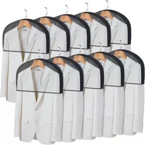 옷 걸이용 Kntiwiwo 어깨 커버(10개 세트) 통기성 의류 먼지 커버 옷장용 보호 정장 코트 재킷 드레스용