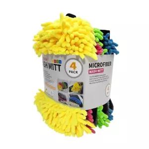 극세사 차량 세차장갑 4개입 세차 미트 핸드 세척 도구 장갑형 청소용품