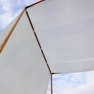 우드캐노피 야외 비치 그늘막 펜션 베드 커튼 썬베드 그늘 접이식 차양막 경량 모두를 촬영