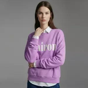 국산 라운드 양기모 레터링 맨투맨 티셔츠 MYC-WSH-21011-퍼플