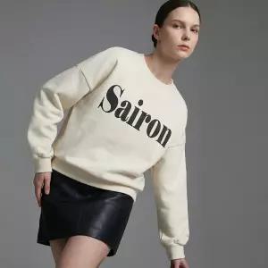 국산 라운드 양기모 레터링 맨투맨 티셔츠 MYC-WSH-21011-크림