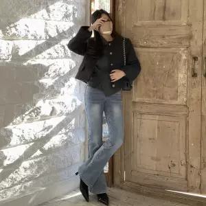 [코코블랑] 리머 부츠컷 본딩기모 데님팬츠