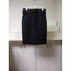 허리 이중 포인트 메탈 버튼 H라인 정장 스커트 NA-B