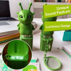 몽테조이 재미 허스키 돼지 키체인 충전식 버튼 발광 펜던트 스트레스 해소 장식 선물 장난감