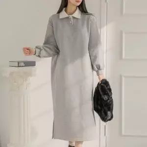 [하프클럽/나야홍]빅사이즈 601 작은카라속기모원피스 DYYV987