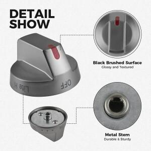 DG64-00473B 스토브 손잡이 교체용 블랙 스테인레스 스틸 삼성 호환 가스레인지 오븐 NX58J5600SG NX58M685