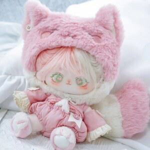 20cm 솜인형 후드티 무속성 인형 슈트 분홍 골대 옷 왕자 게임