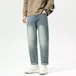 후니오 남자데님배기팬츠 가을 청바지 스판 일자 배기 9부 캐주얼 긴바지 봄 UNO3