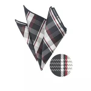 블랙 와인 체크 행커치프 개 실크 정장 포켓행커치프 남자 명품