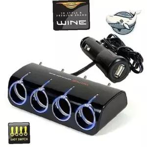 차량 USB 충전기 LED 스위치 시거 소켓