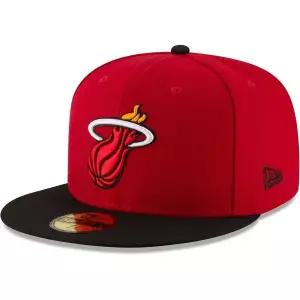 [관부가세포함] NBA 마이애미 히트 남성용 투톤 59FIFTY 피티드 캡 7 스칼렛