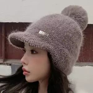 겨울 왕방울모자 여자겨울모자 여성털모자 여자방울모자