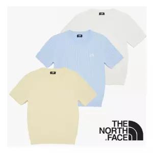 [노스페이스]여성 홀리데이 반팔 스웨터 여행룩 NT7AR30 YDH 302104