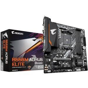 기가바이트 B550M AORUS 엘리트 마더보드, B550 칩셋, AMD AM4, mATX, DDR4