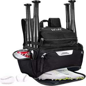 청소년 및 WOLT 야구 가방 백팩 - 별도의 헬멧 수납공간과 신발 포켓이 있는 소프트볼 배구 농구 축구를