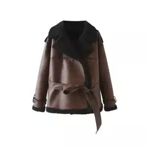 여자 레더 가죽 자켓 추동 스트리트 털 일체형 코트 SPO마켓4