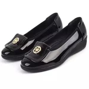 에나멜 플랫슈즈 포멀웨어 면접구두 플랫로퍼 단화 유니화모던 WFJU7GX