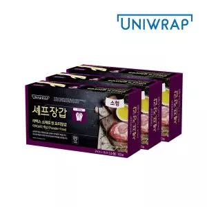 [유니랩]라텍스 셰프장갑(아이보리) 100매 소 X 3개