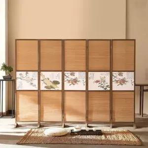 병풍 가림막 인테리어 전통 한옥 창호 스크린 원목 대나무