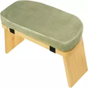 포우조이 명상 벤치 부드러운 쿠션이 있는 무릎 꿇기 의자 인체공학적 나무 접이식 휴대용 기도
