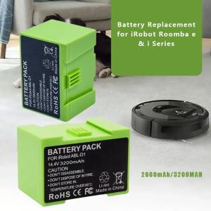 14.4V 새 2600mAh/3200MAH i7 배터리 iRobot Roomba e & i 시리즈 e5 7150 i3 i4 부품 교체용