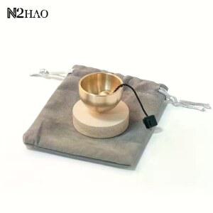 불교 명상 씽이볼 싱잉 직선봉 티벳 요가종 휴대용 블랙브론즈 좌종 구리 8CM 임페리얼