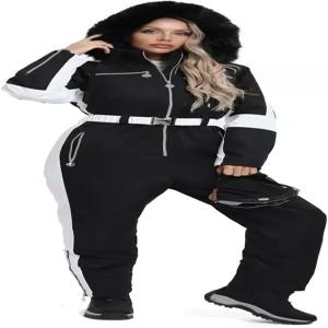 벤보이 여성 스노우 스키복 스노우슈트 겨울 따뜻한 야외 스노보드 턱받이 점프슈트 방수 탈부착 칼라 코트