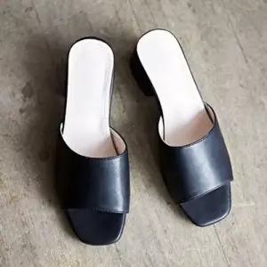 KING 베이직 토오픈 미들힐 슬리퍼 샌들 W7B1332