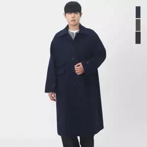 스콰즈 남자 겨울 울혼방 발마칸 롱코트 SAZ001