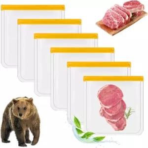 재사용 가능한 샌드위치 가방 식품 보관용 실리콘 배낭 여행용 냄새 방지 식기세척기 안전 마리네이트 고기