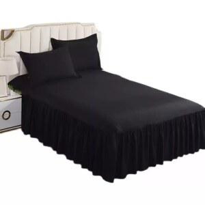 3M이불커버포함 여름용 블랙 호텔 침대 커버 스커트 2X2 북유럽 자수 단품 카바