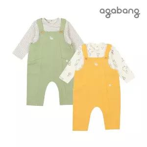 [롯데백화점]아가방 [아가방 23봄]듀데이오버올상하(GREEN,YELLOW)_01Q123007