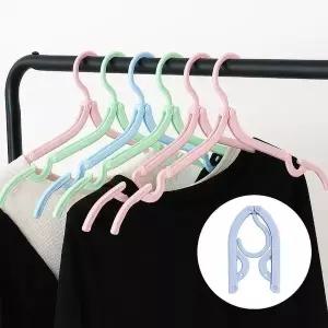 여행용 접이식 옷걸이 10개 다용도 휴대용 여행 필수 아이템 (WFK65OB)