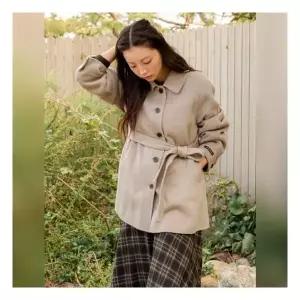 올리브데올리브A라인 싱글 하프코트 OW5WHA550 886146