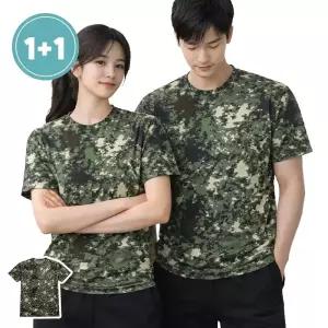 [남여공용] 2개1세트 국내산원단 밀리터리 ROKA 로카티 코리아아미 반팔티 단체 티셔츠 반티 체육복 운동복 유니폼