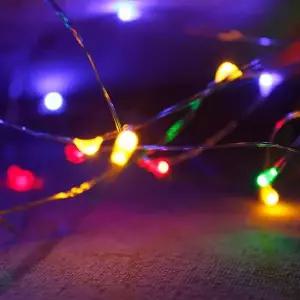 LED WTJ092E2 방울 USB 줄조명 캠핑 트리 와이어전구 조명 4.9m